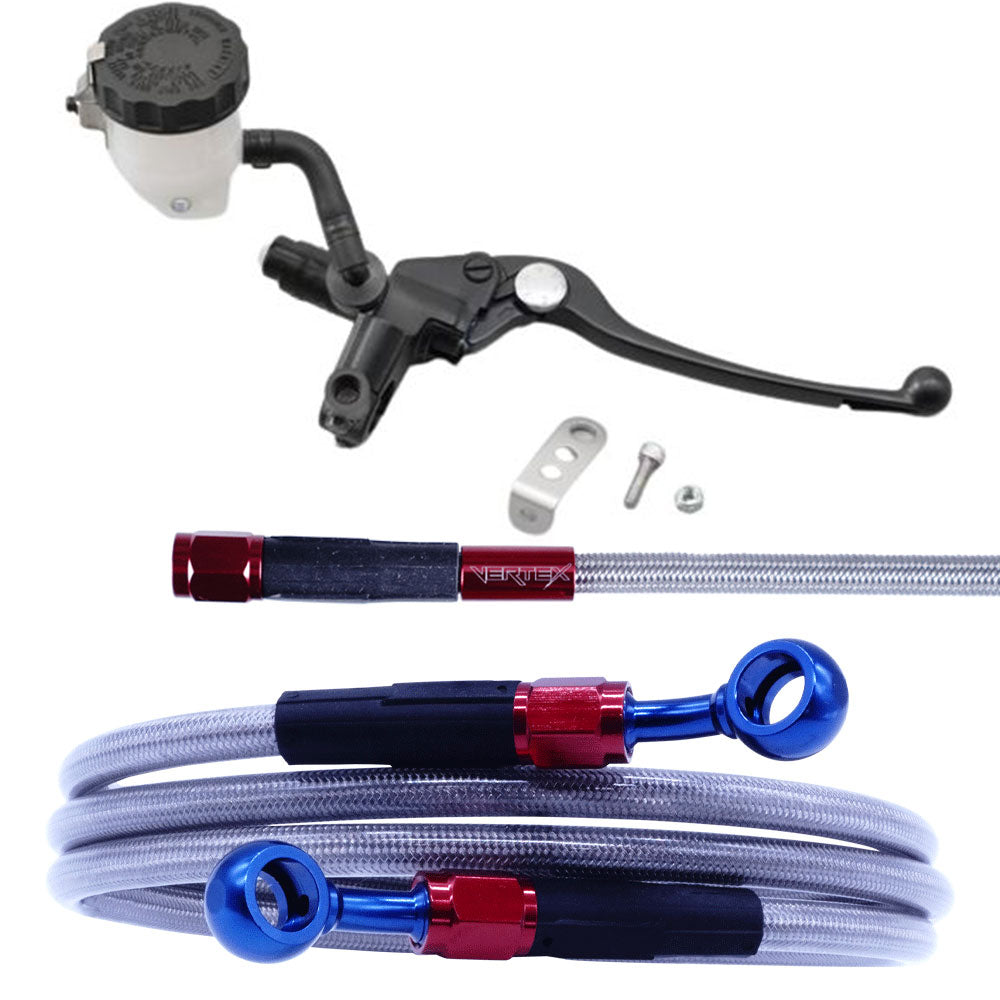 SRX400 メッシュ ブレーキホース マスターシリンダー　セット