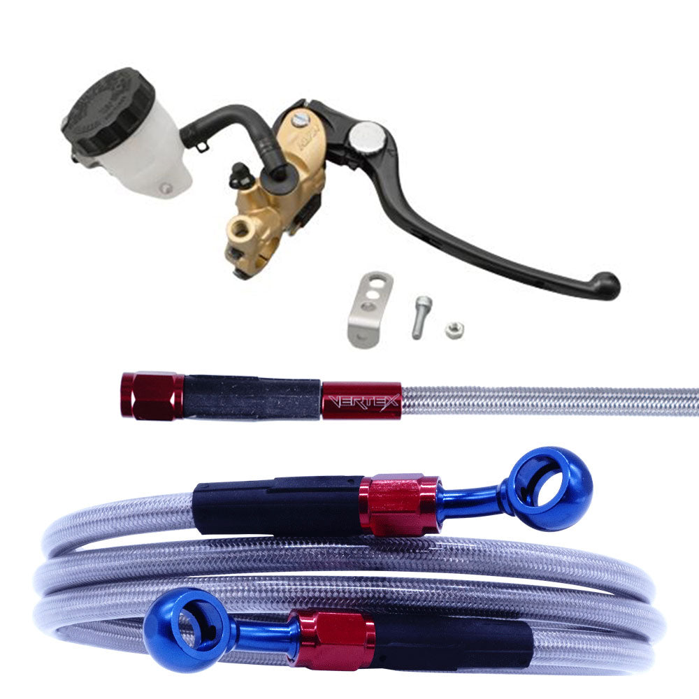 SV650(パイプハン) メッシュ ブレーキホース マスターシリンダー　セット