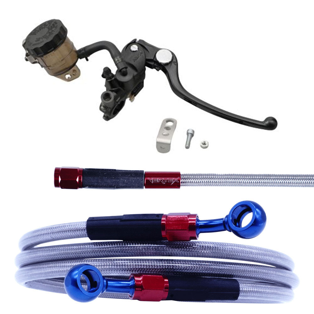 SV650(パイプハン) メッシュ ブレーキホース マスターシリンダー　セット