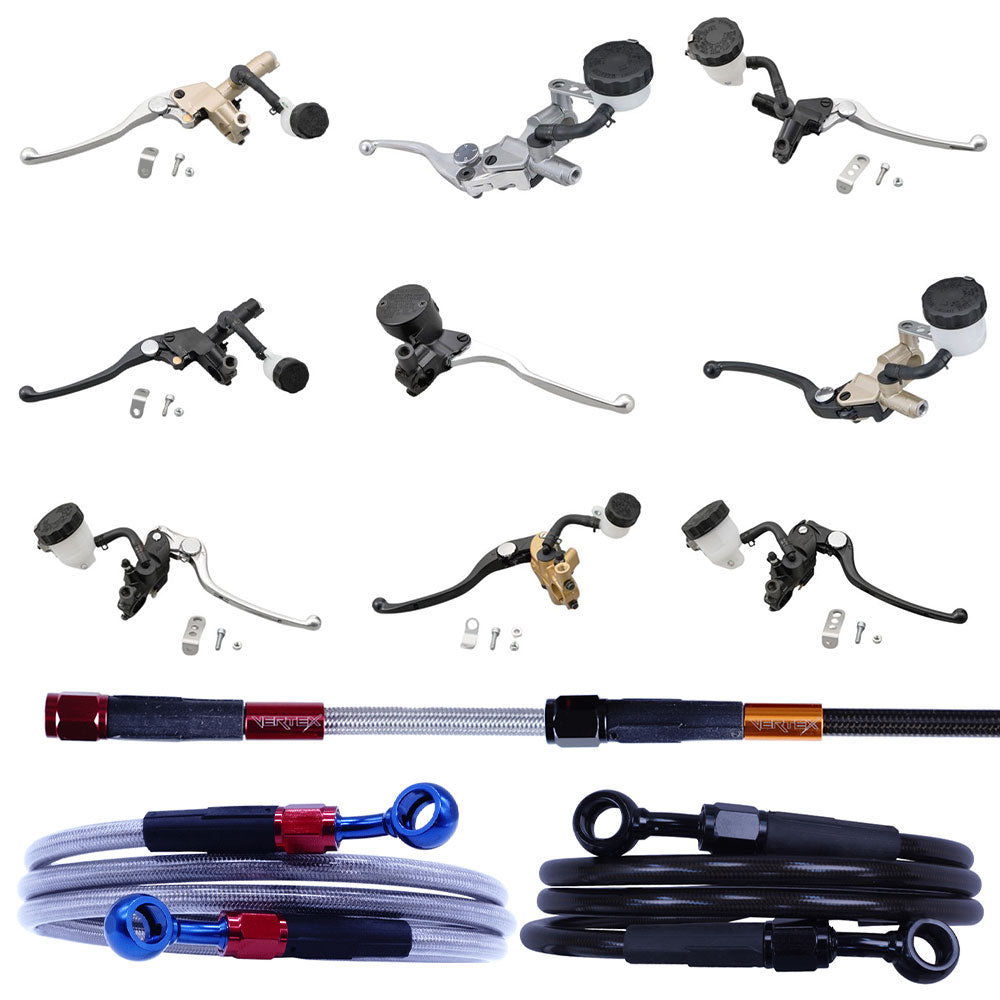 NS250F/R ダークメッシュ ブレーキホース マスターシリンダー　セット