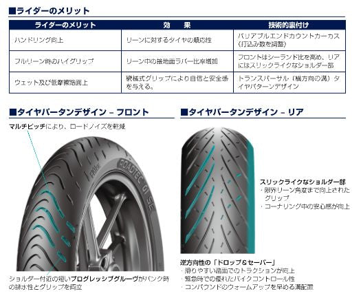 ロードテック 01 SE 120/70 ZR 17 M/C 58W フロント ラジアル チューブレスタイプ