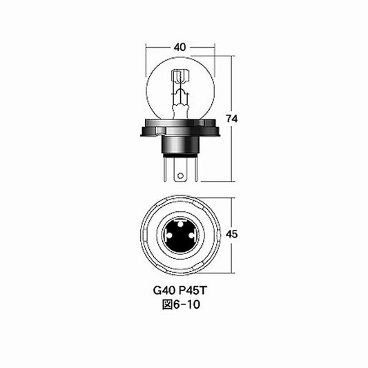 12v45/40w G40 P45T Case of 10