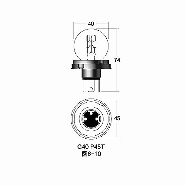 6V 45/40W G40 P45T Case of 10