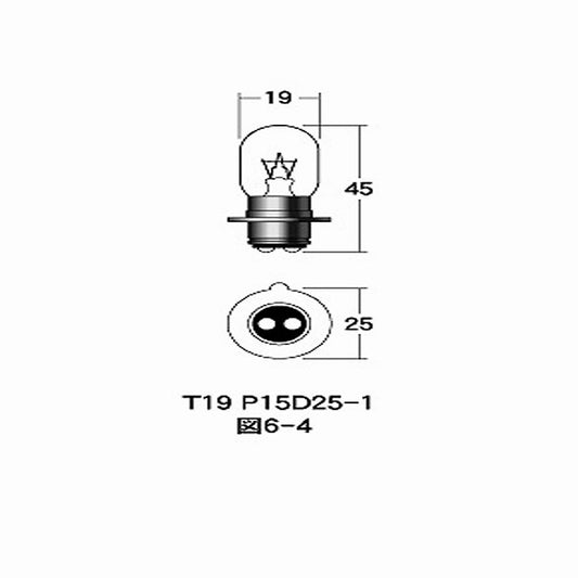 12v15/15w T19 P15D25-1 ケース 10個入り