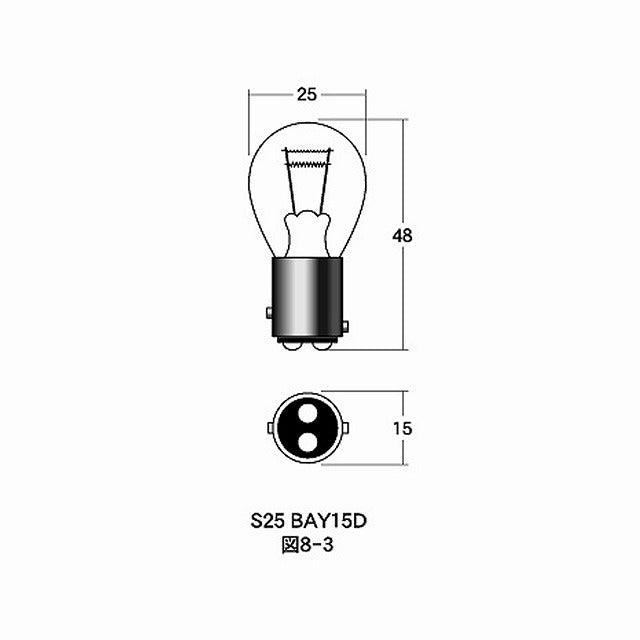 12v18/5w S25 BAY15D Red