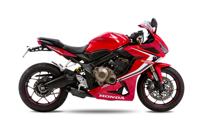 Full Exhaust System Muffler Cross Short Black CB650R CBR650R
