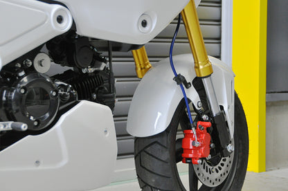 ステンメッシュブレーキホースキット クリアーブルー GROM グロム コンプリート