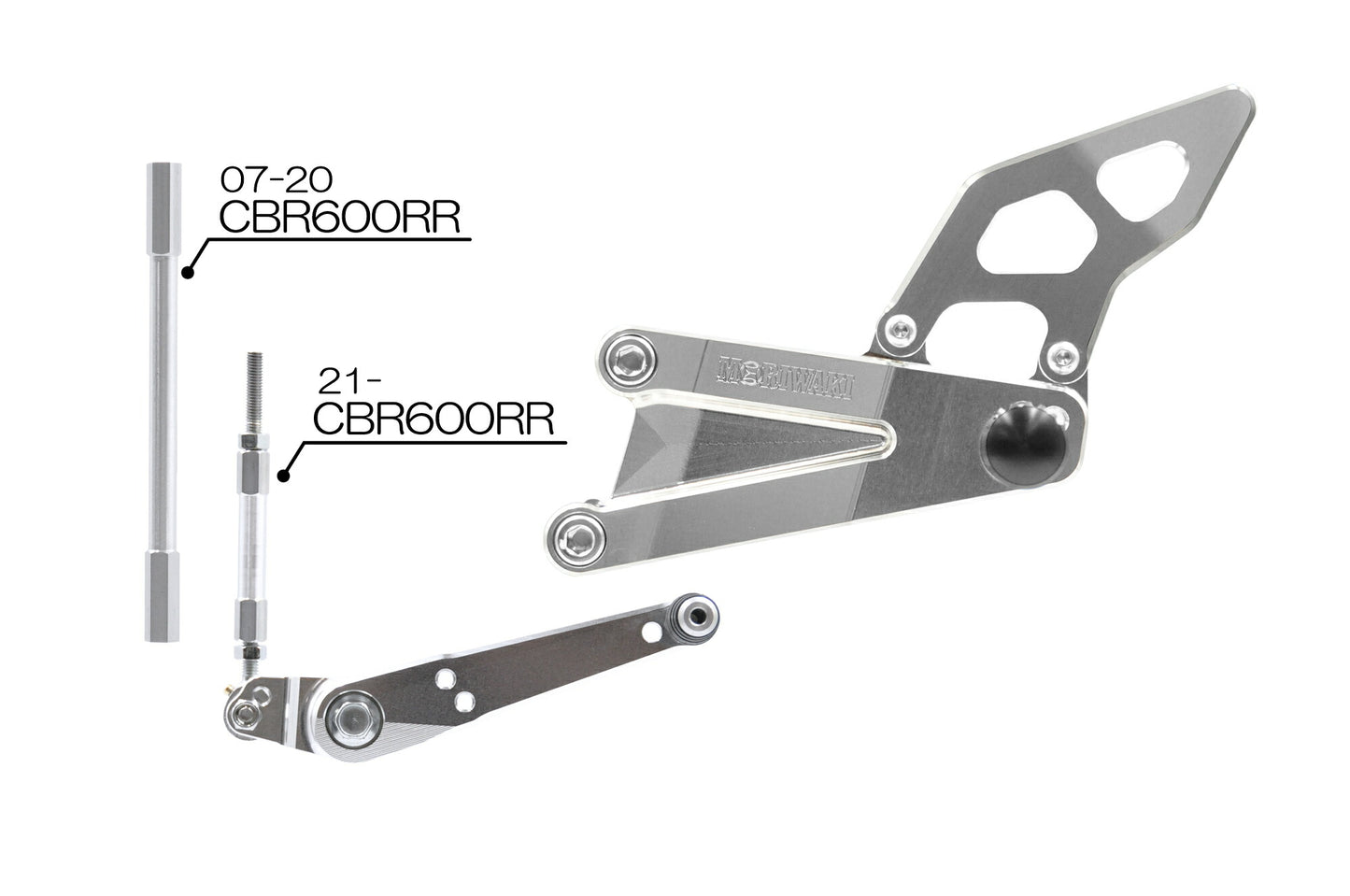 Back Step Kit, Racing, Silver, CBR600RR