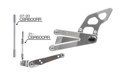 Back Step Kit, Racing, Silver, CBR600RR