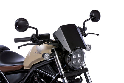 メーターバイザーキット REBEL250 20-22、REBEL500 20-22/23- ブラックアルマイトヘアライン仕上げ 0.6kg 1セット レブル