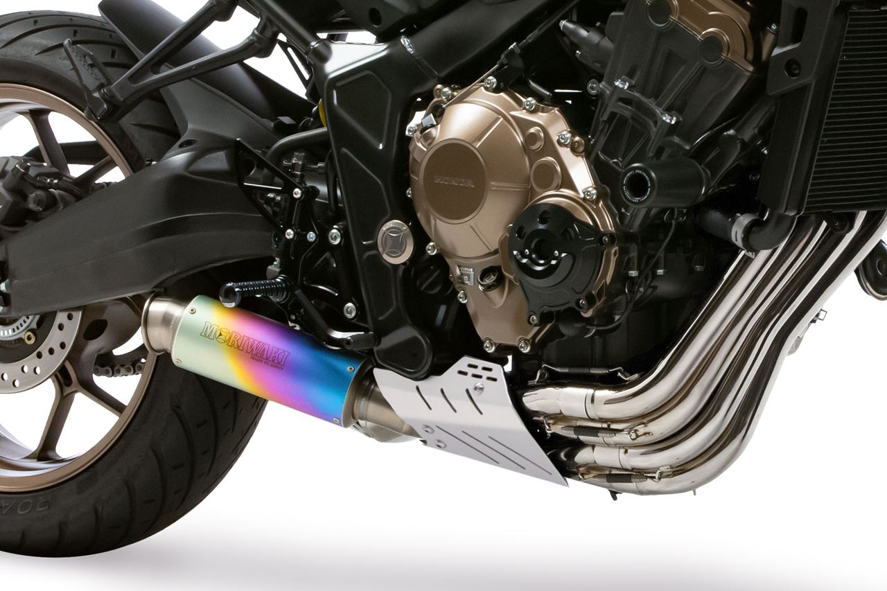 クロスショート エキゾーストガード CB650R 2019-2022/ 2023/ 2024- シルバーアルマイト