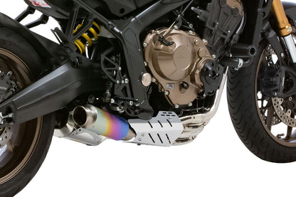 クロスショート エキゾーストガード CB650R 2019-2022/ 2023/ 2024- シルバーアルマイト