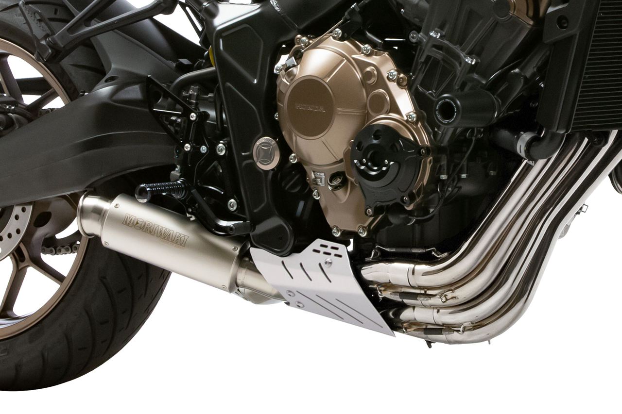 クロスショート エキゾーストガード CB650R 2019-2022/ 2023/ 2024- シルバーアルマイト