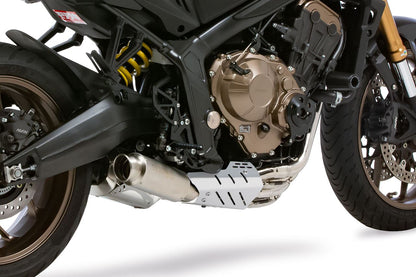 クロスショート エキゾーストガード CB650R 2019-2022/ 2023/ 2024- シルバーアルマイト