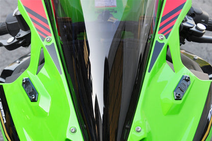 ミラーホールカバー ZX-25R Ninja400 ZX-4R ZX-4RR ブラックアルマイト 1セット ニンジャ