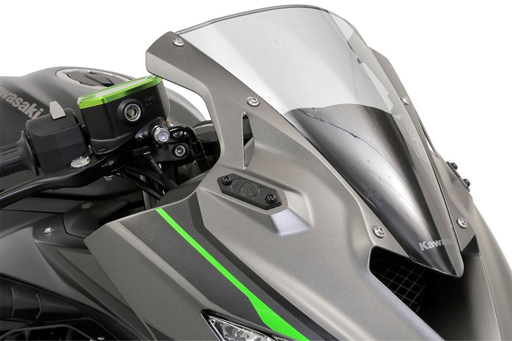 ミラーホールカバー ZX-25R Ninja400 ZX-4R ZX-4RR ブラックアルマイト 1セット ニンジャ