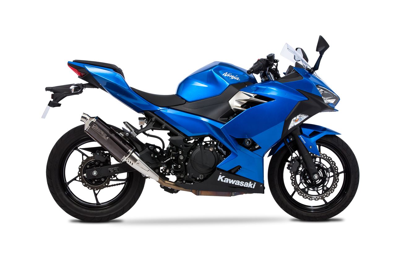 Slip-On Exhaust for Ninja 250/400 and Z250/400, MXR Black Pearl-Kai/Glossy Black