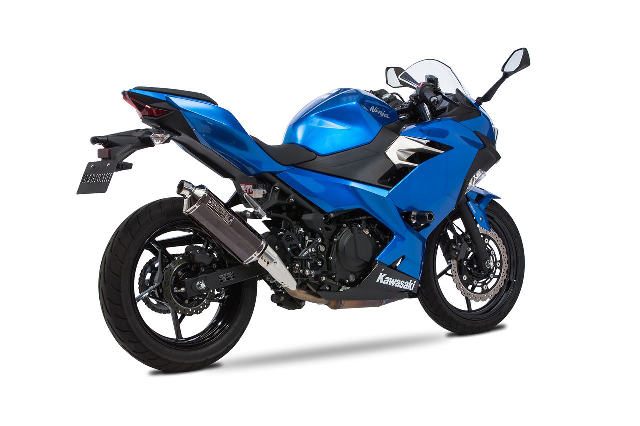 Slip-On Exhaust for Ninja 250/400 and Z250/400, MXR Black Pearl-Kai/Glossy Black