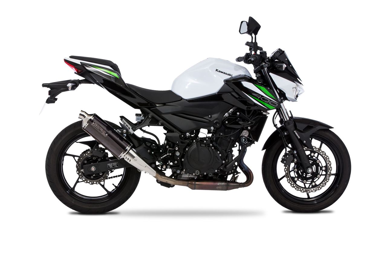 Slip-On Exhaust for Ninja 250/400 and Z250/400, MXR Black Pearl-Kai/Glossy Black