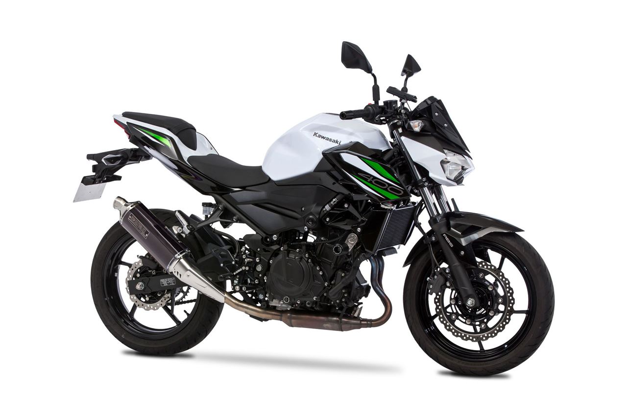 Slip-On Exhaust for Ninja 250/400 and Z250/400, MXR Black Pearl-Kai/Glossy Black