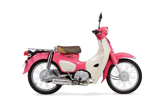 Full Exhaust Short Monster Super Cub 110 / Cross Cub 110 Exhaust Pipe Titanium Baked Color Heat Gradation