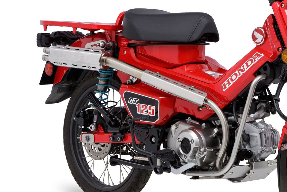 Full Exhaust System ROUGH GEAR CT125 20-22 Stainless Hairline Finish