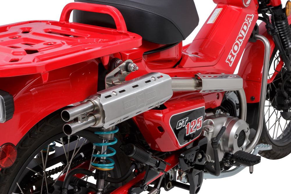 Full Exhaust System ROUGH GEAR CT125 20-22 Stainless Hairline Finish
