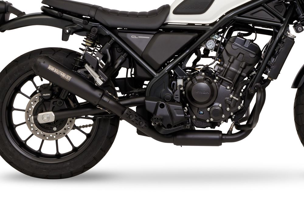 Full Exhaust Short Megaphone CL250 2023- Black Heat-Resistant Black Paint