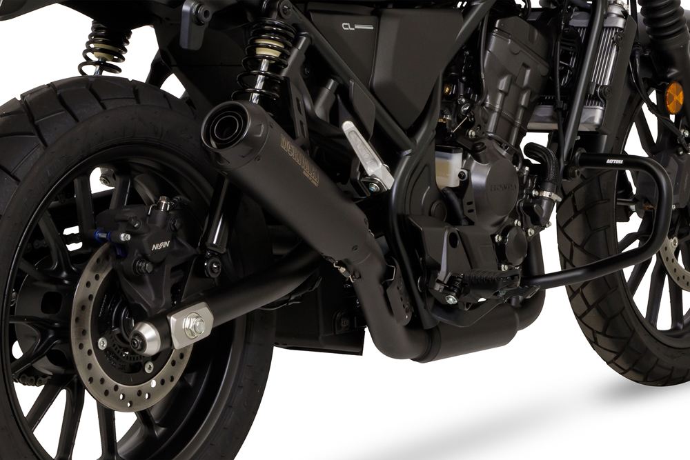 Full Exhaust Short Megaphone CL250 2023- Black Heat-Resistant Black Paint