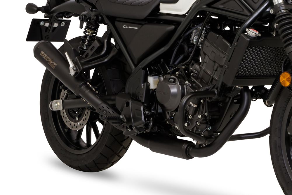 Full Exhaust Short Megaphone CL250 2023- Black Heat-Resistant Black Paint