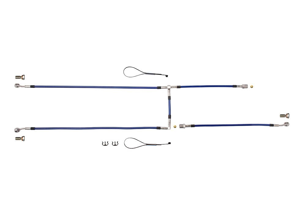 Brake Hose Kit Front Z900RS MORIWAKI×SPEED BRAKES Clear Blue 1 set