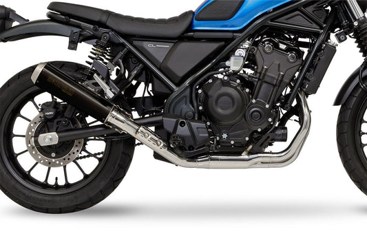 Full Exhaust Short Megaphone CL500 2023- Black Pearl - Kai / Glossy Black