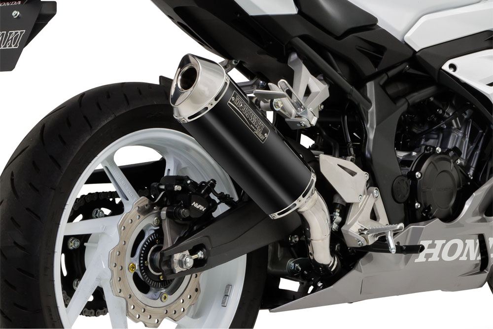 Slip-on Exhaust MX CBR250RR 23- Black Pearl - Kai / Gloss Black