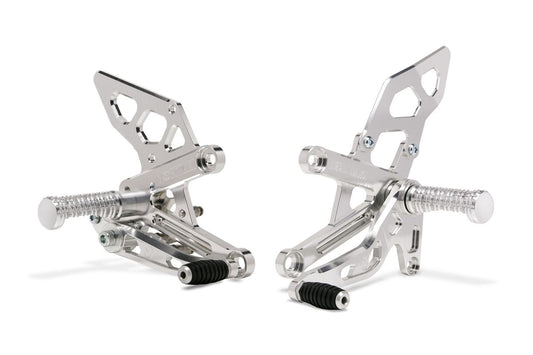 Rear Sets (ST/SV) CBR250RR 2017-19/ 2020-22/ 2023 Silver Alumite 886g 1 Set