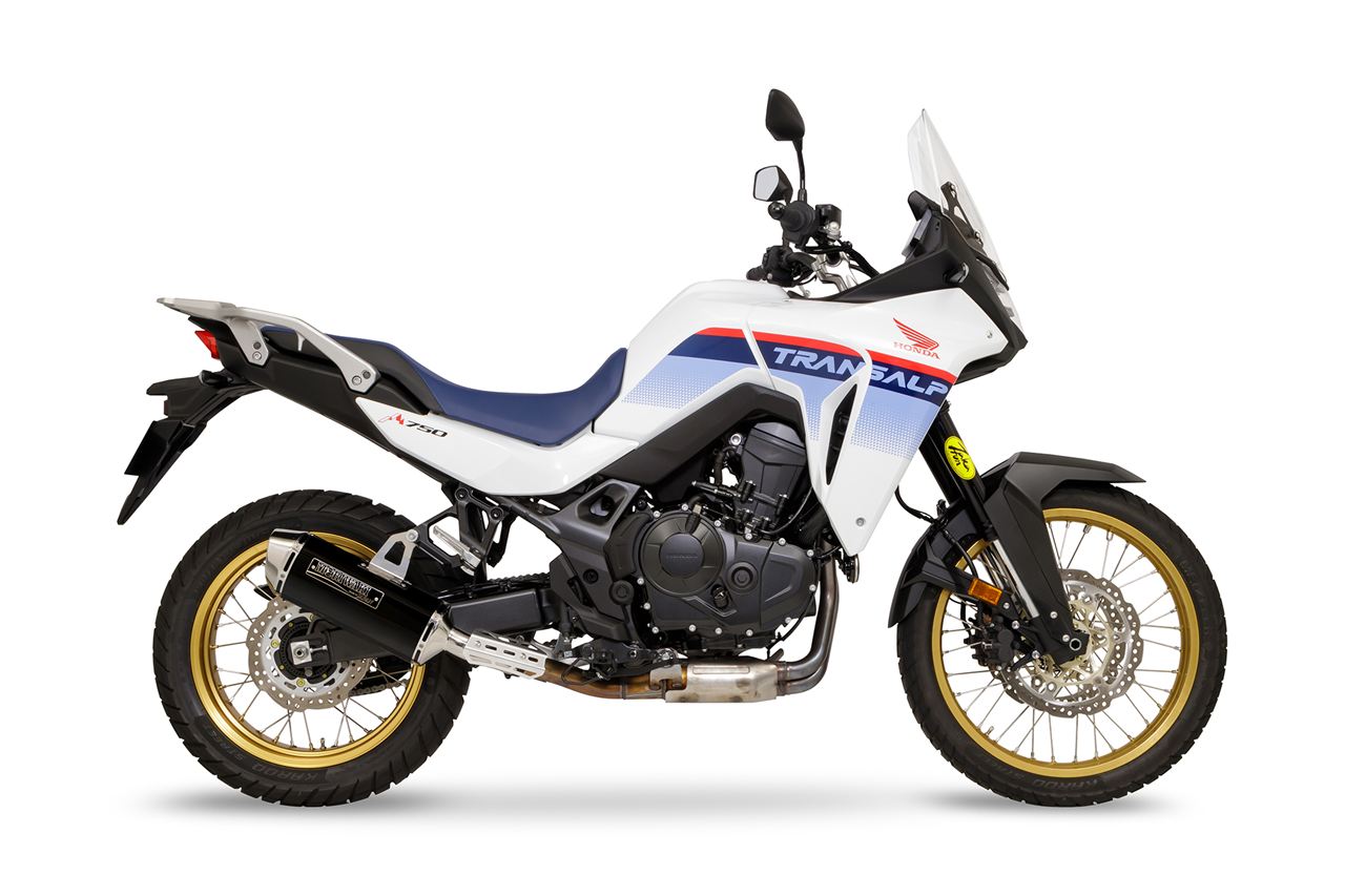 Slip-on Exhaust MX XL750 TRANSALP 23- Black Pearl - Kai / Gloss Black Transalp