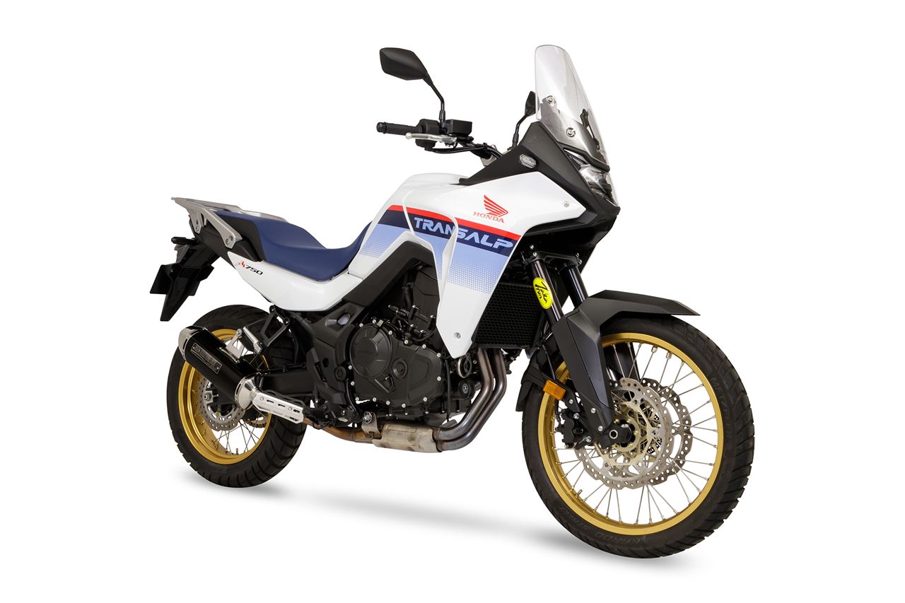 Slip-on Exhaust MX XL750 TRANSALP 23- Black Pearl - Kai / Gloss Black Transalp