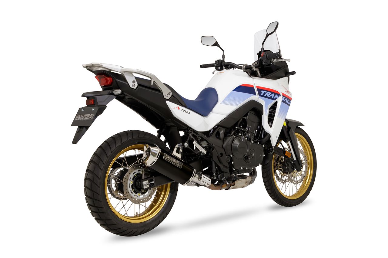 Slip-on Exhaust MX XL750 TRANSALP 23- Black Pearl - Kai / Gloss Black Transalp