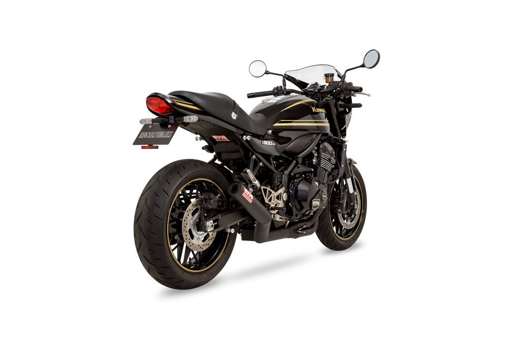 Full Exhaust System ONE PIECE Z900RS/CAFE 2023- BLACK Heat-Resistant Black Coating Cafe