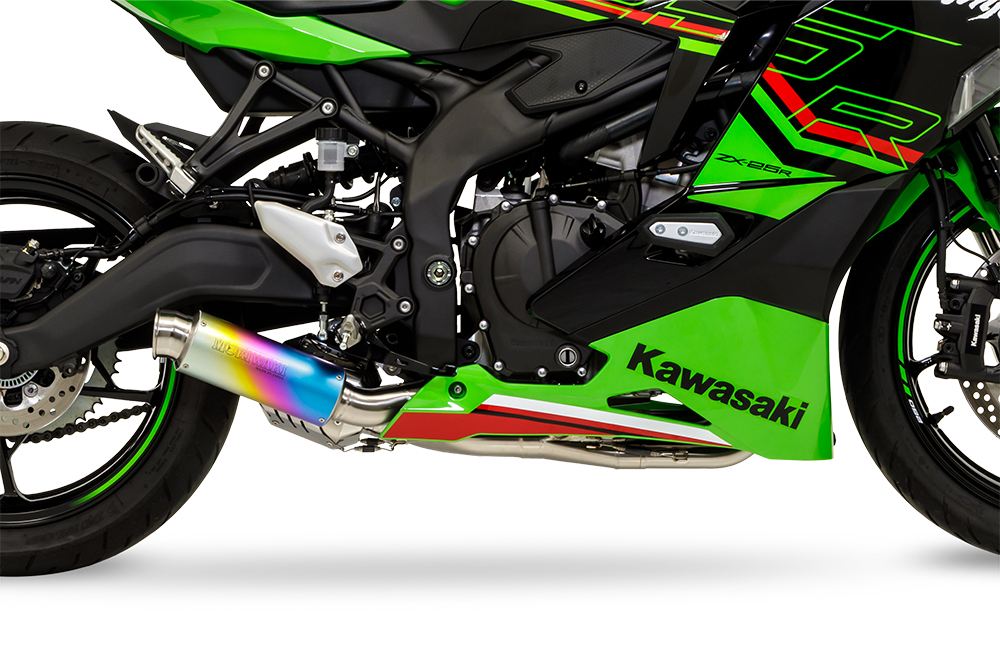 Full Exhaust Cross Short Zero Ninja ZX-25R 2023-2025 ANO Anodized Titanium Ninja