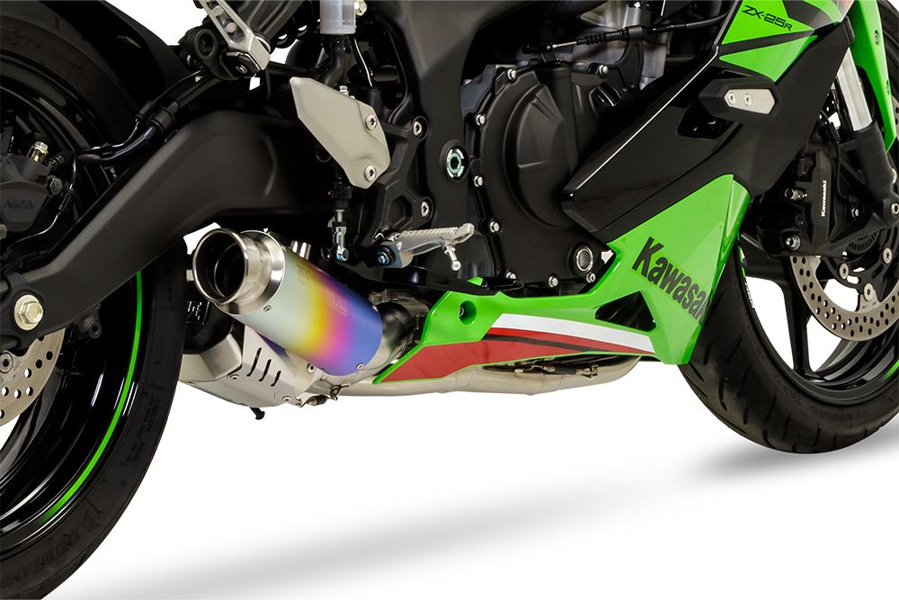 Full Exhaust Cross Short Zero Ninja ZX-25R 2023-2025 ANO Anodized Titanium Ninja
