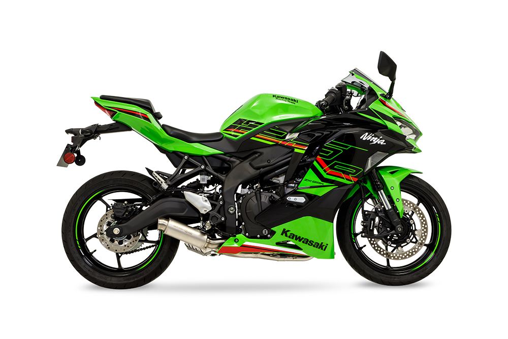 Full Exhaust Cross Short Zero Ninja ZX-25R 2023-2025 White Titanium Ninja