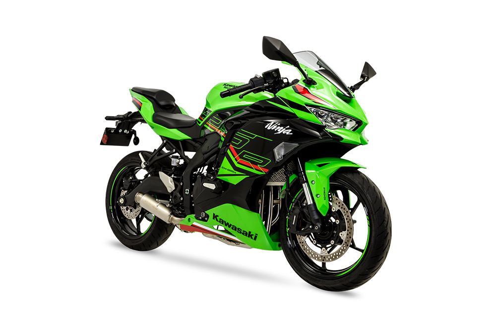 Full Exhaust Cross Short Zero Ninja ZX-25R 2023-2025 White Titanium Ninja