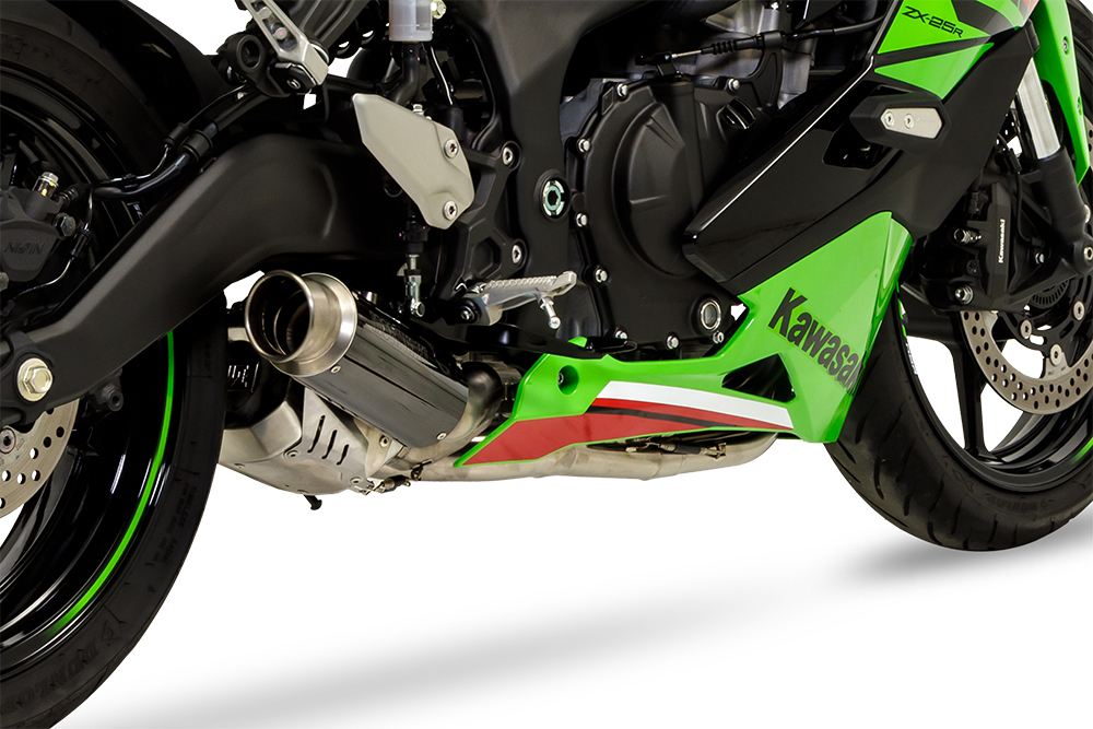 Full Exhaust Cross Short Zero Ninja ZX-25R 2023-2025 Black Pearl-Kai/Gloss Black Ninja