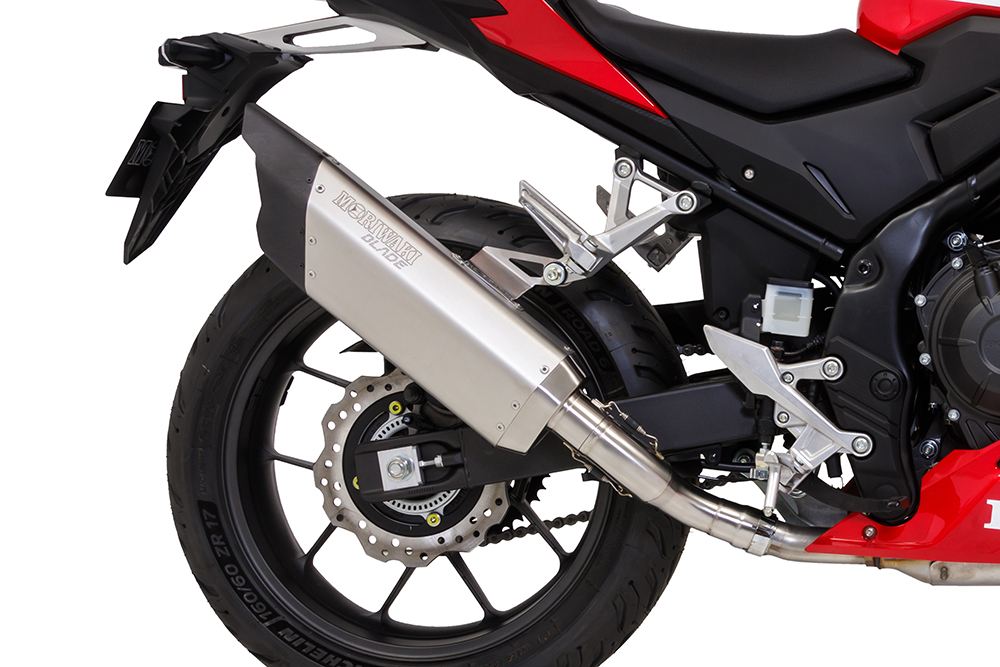 スリップオン エキゾースト ブレード CBR400R 2019-21/22-23/24- ホワイトチタン 白
