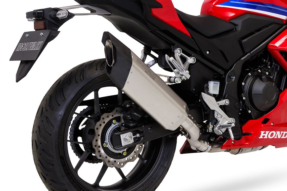スリップオン エキゾースト ブレード CBR400R 2019-21/22-23/24- ホワイトチタン 白