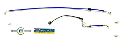 Brake Hose Kit Stainless Mesh Rear MORIWAKI×SPEED BRAKES GB350/GB350S 21-22/23- Clear Blue 1 set