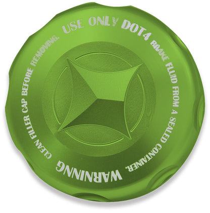 Master Cylinder Cap GREEN Green Alumite M52xP4 1pc