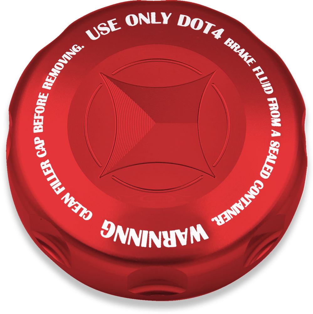 Master Cylinder Cap RED Red Anodized M52xP4 1pc