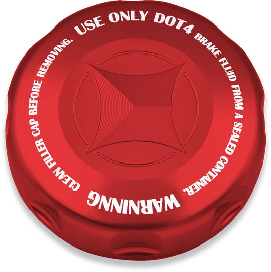 Master Cylinder Cap RED Red Anodized M52xP4 1pc