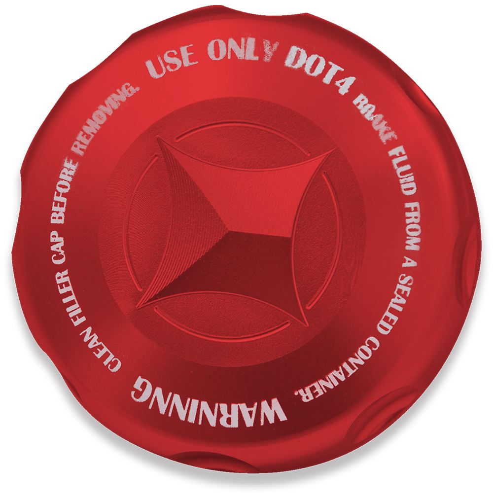 Master Cylinder Cap RED Red Anodized M52xP4 1pc